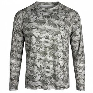 GRUNDENS Mens XXL Camouflage Long Sleeve Sun Protection Shirt
